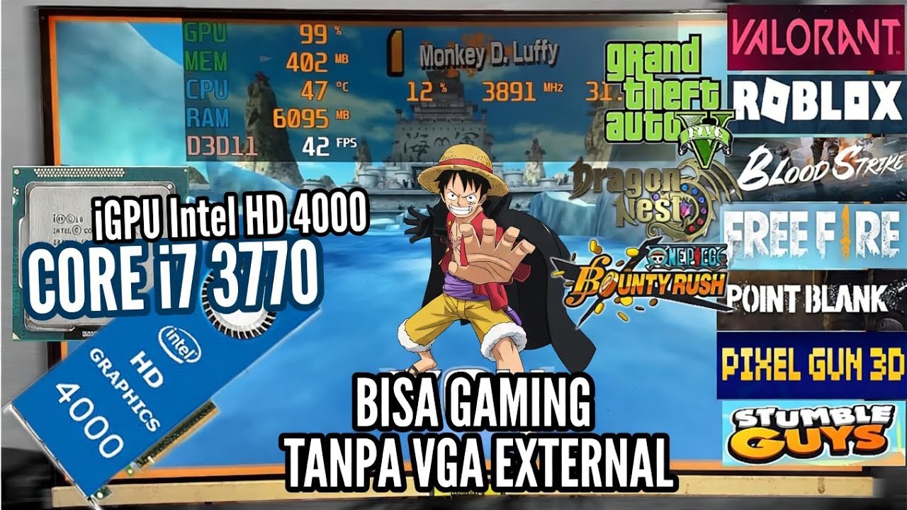 iGPU PROCESSOR GEN 3 ....! PAKAI INTEL HD 4000 PROCESSOR CORE i7 3770 BISA MAIN GAME TERBARU