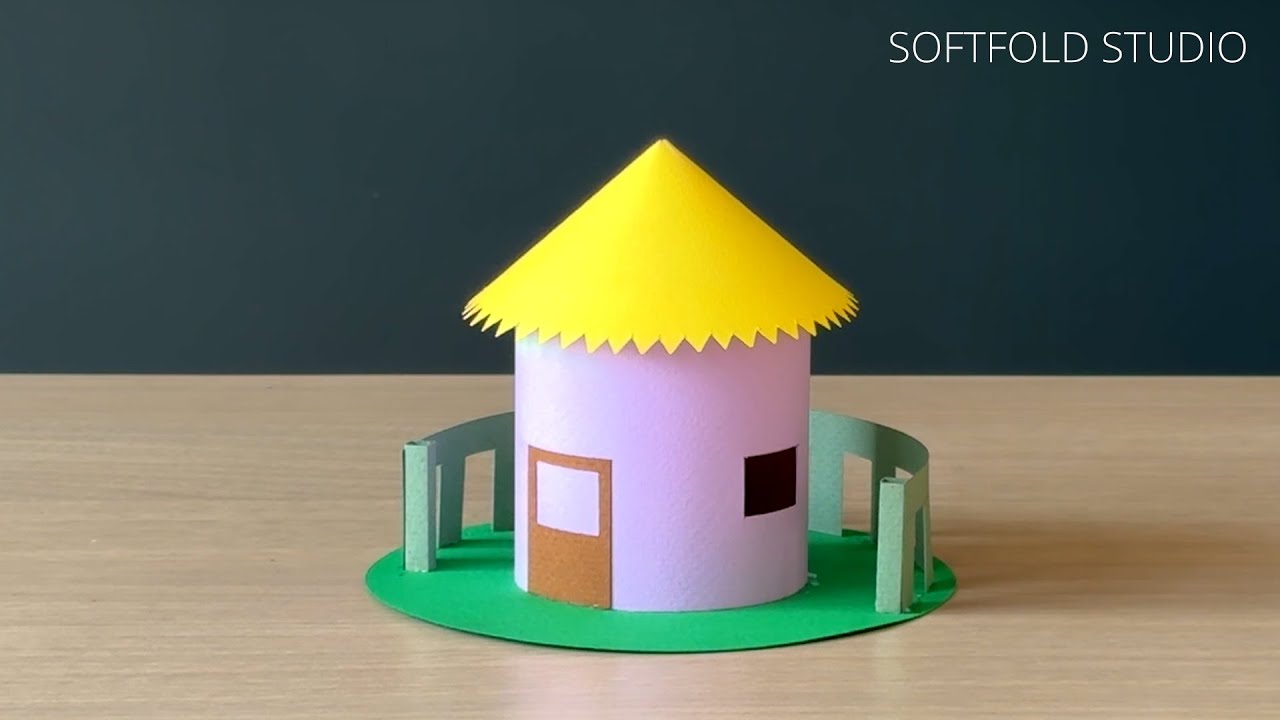 Mini paper house design - How to make ( step by step tutorial )