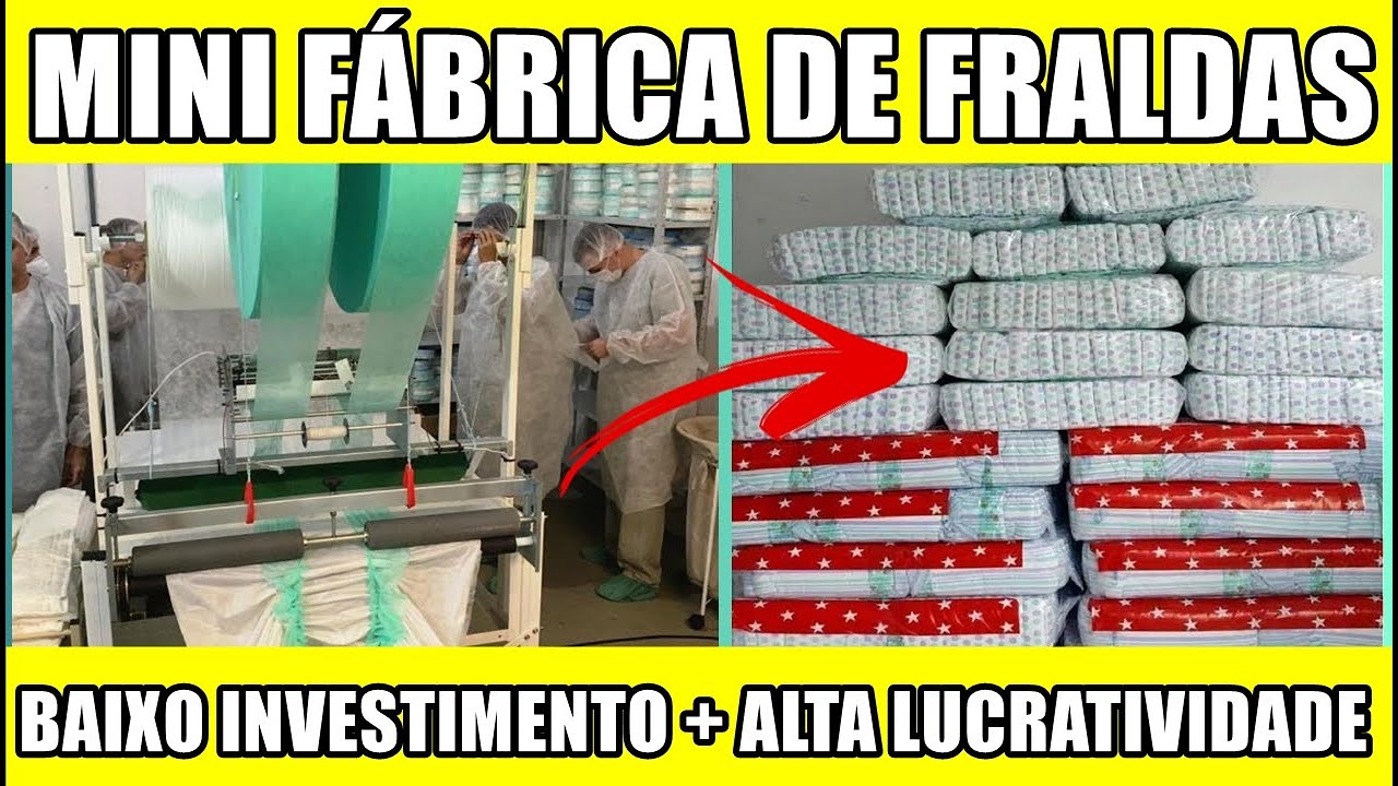 ✅ MINI FÁBRICA DE FRALDAS DESCARTÁVEIS - BAIXO INVESTIMENTO, ALTA LUCRATIVIDADE!