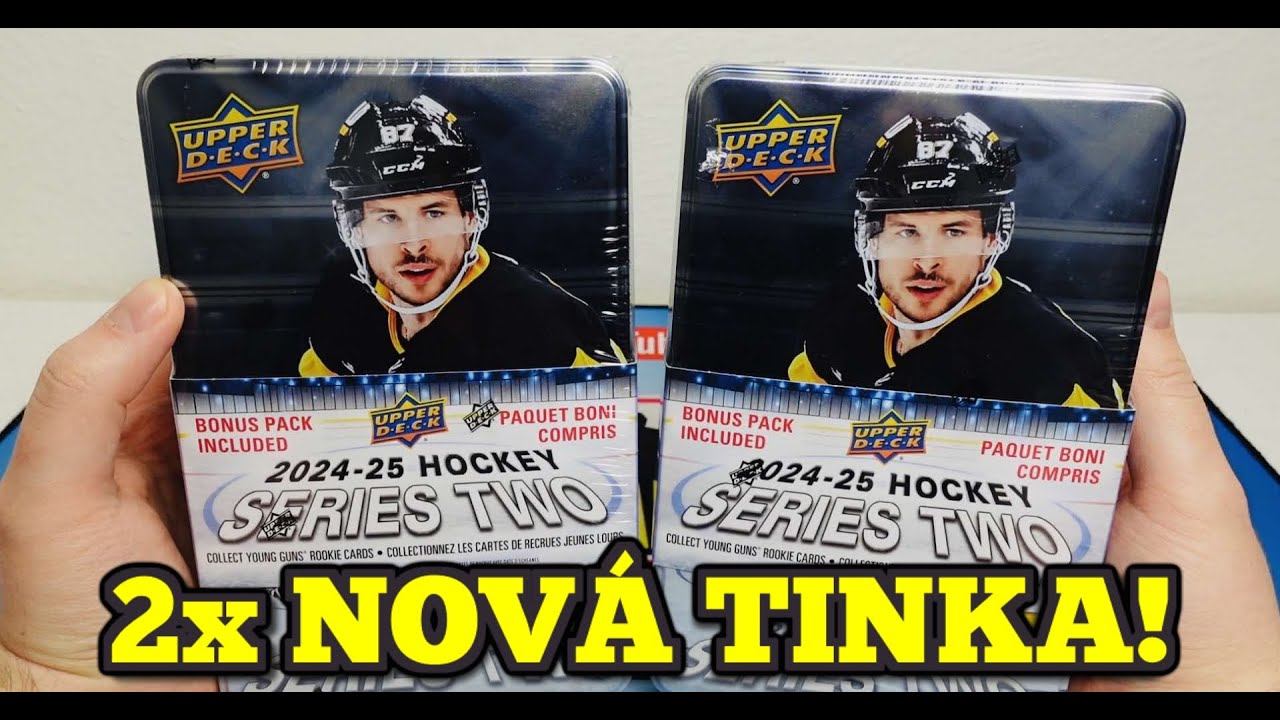 Plechovky! 🔥 2x 24-25 Upper Deck SERIES 2 Tin Box!! Hokejové kartičky NHL! Unboxing!