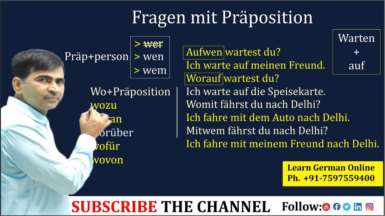 Fragen mit Präposition | Wo-Komposita | Wo-Compounds | Learn German Intermediate B1| Learn German