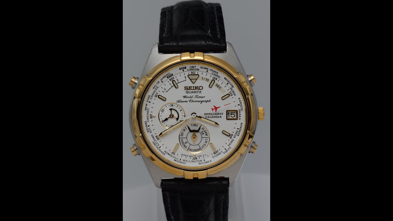 Seiko Multifunction World Timer (22 Cities), Chronograph, Alarm, Perpetual Calendar #seiko
