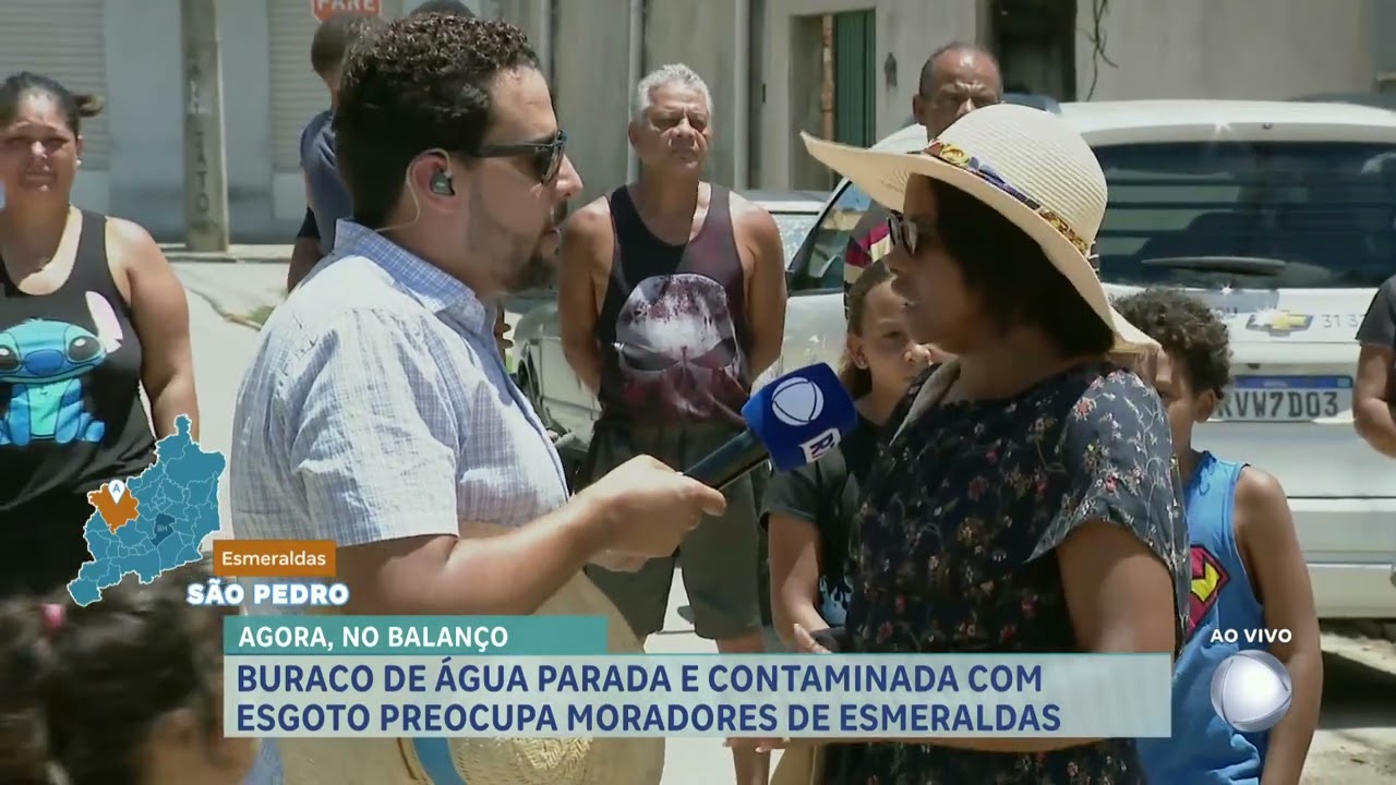 Bairro a Bairro: moradores denunciam buraco e água contaminada com esgoto em Esmeraldas (MG)