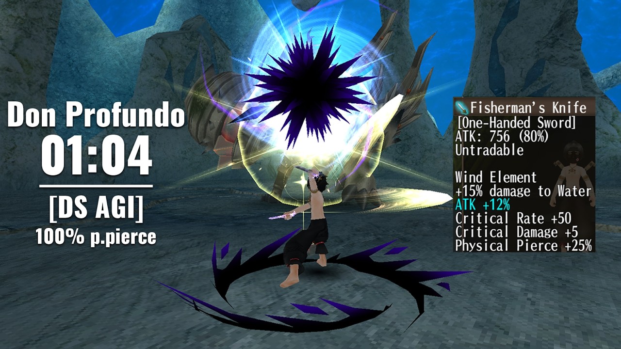 [Toram online] Dual Sword vs Don Profundo Ulti (01:04) / Solo