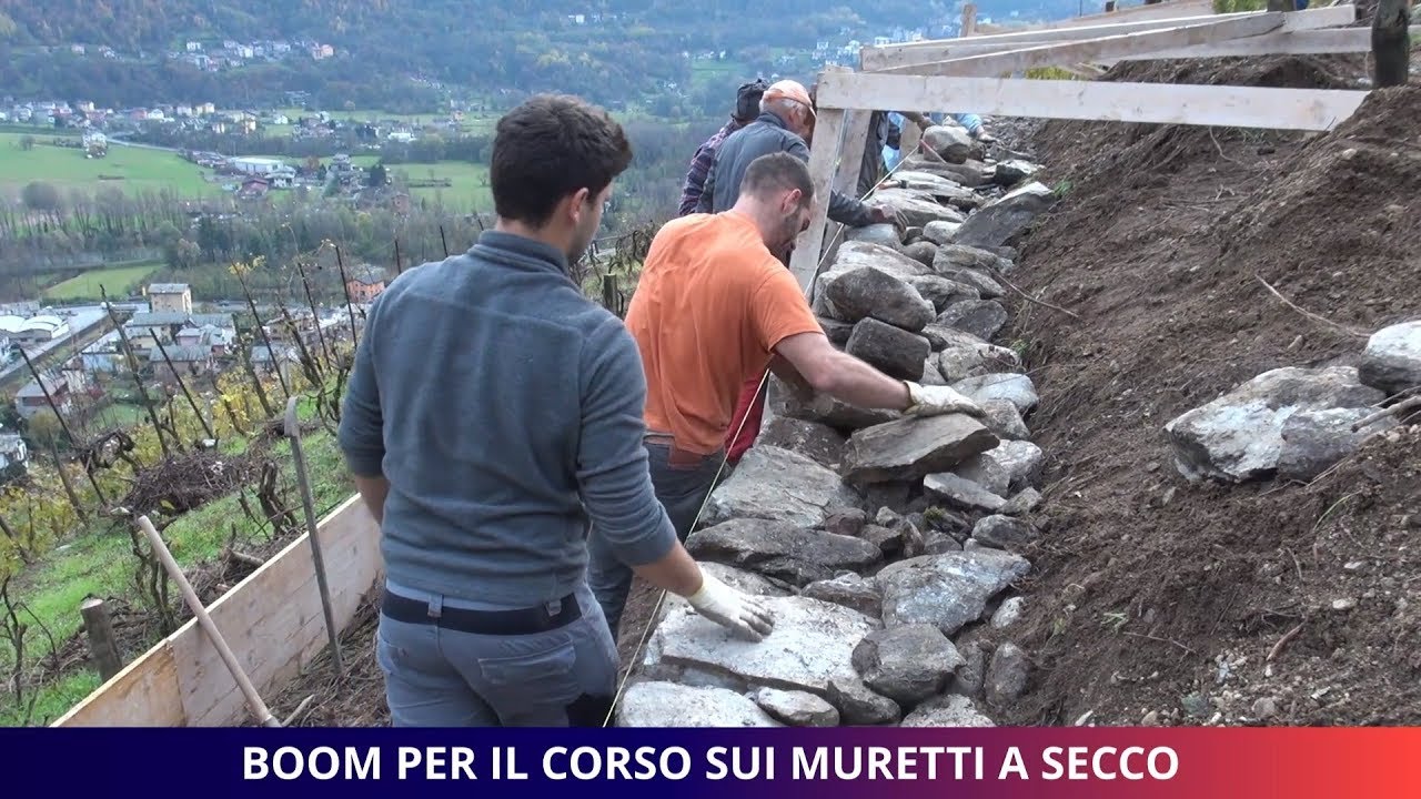 Boom per il corso sui muretti a secco