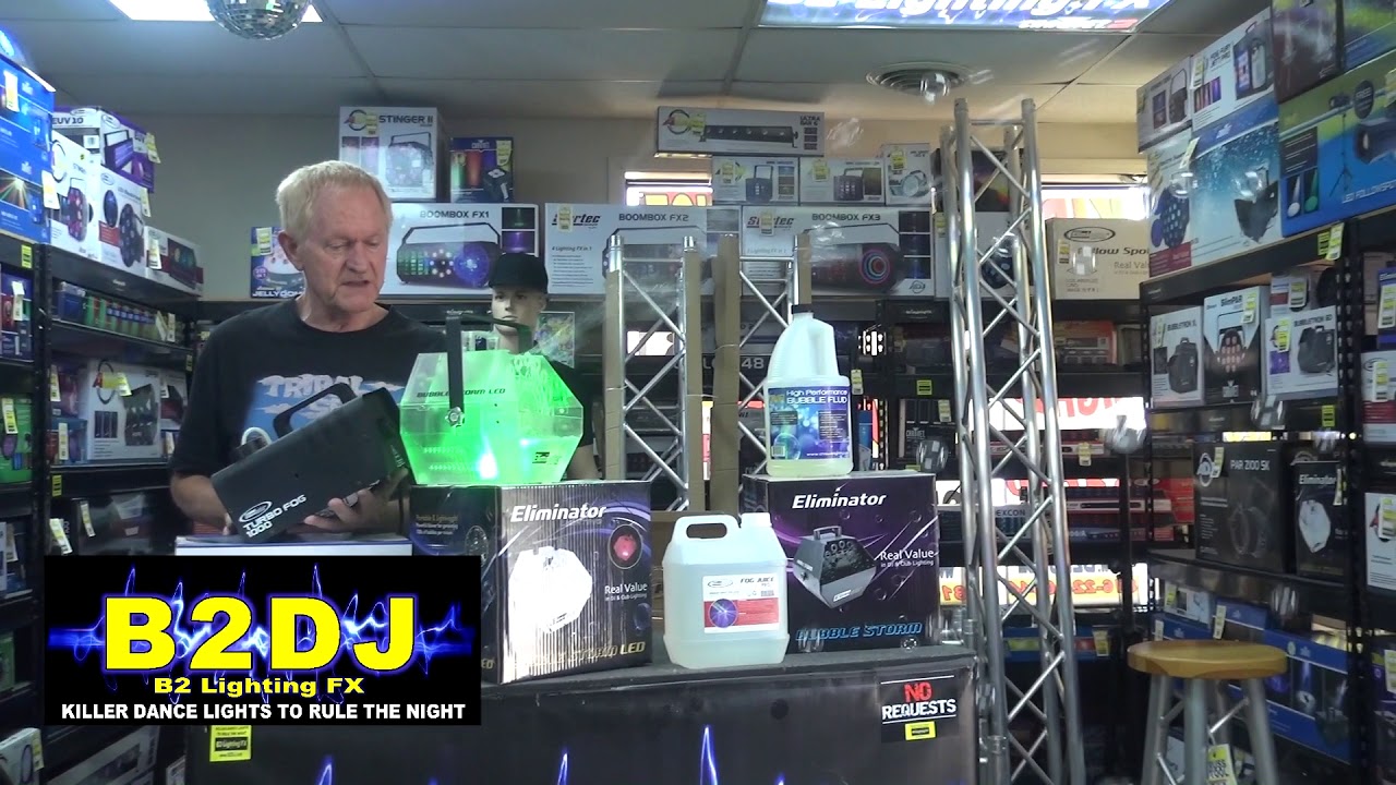 Smoking Bubbles with the Eliminator Turbo Fog 1000 and Bubble Storm LED!