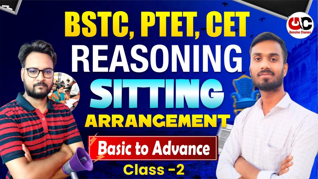BSTC 2026 Reasoning Classes | BSTC Online Classes 2026 | Sitting Arrangement | PTET / CET Reasoning