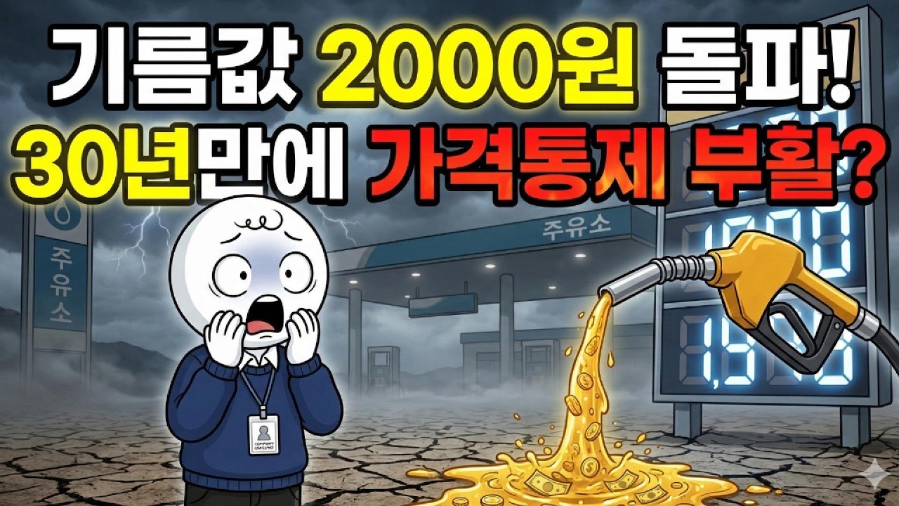 기름값 2000원 돌파: 정부가 30년 만에 봉인 해제한 '금단의 카드' 정체🛢️