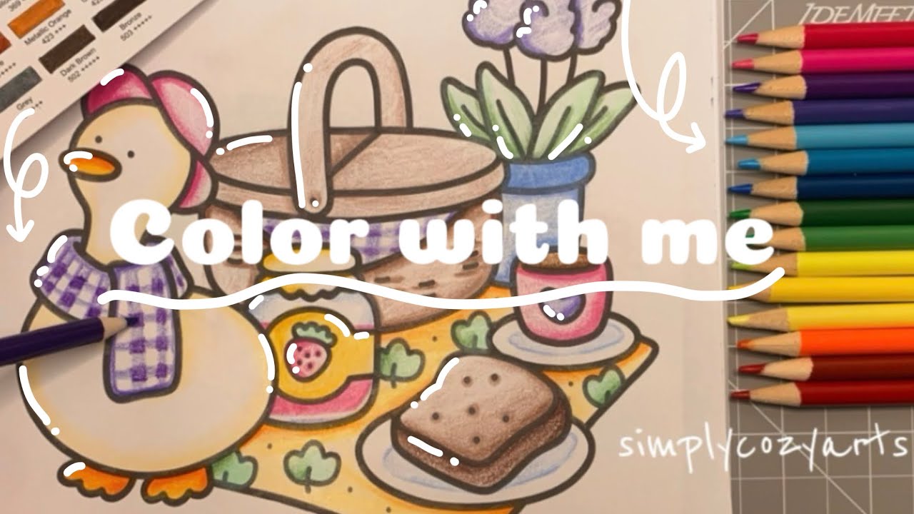 ✨ASMR Coloring 'Cute & Cozy' by Cocowyo with Colored Pencils✨