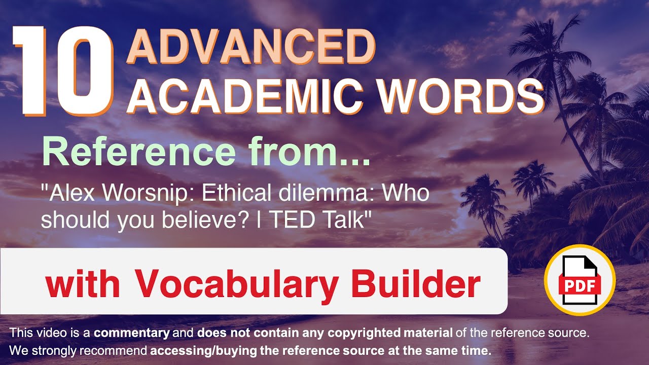 10 Advanced Academic Words Ref from 