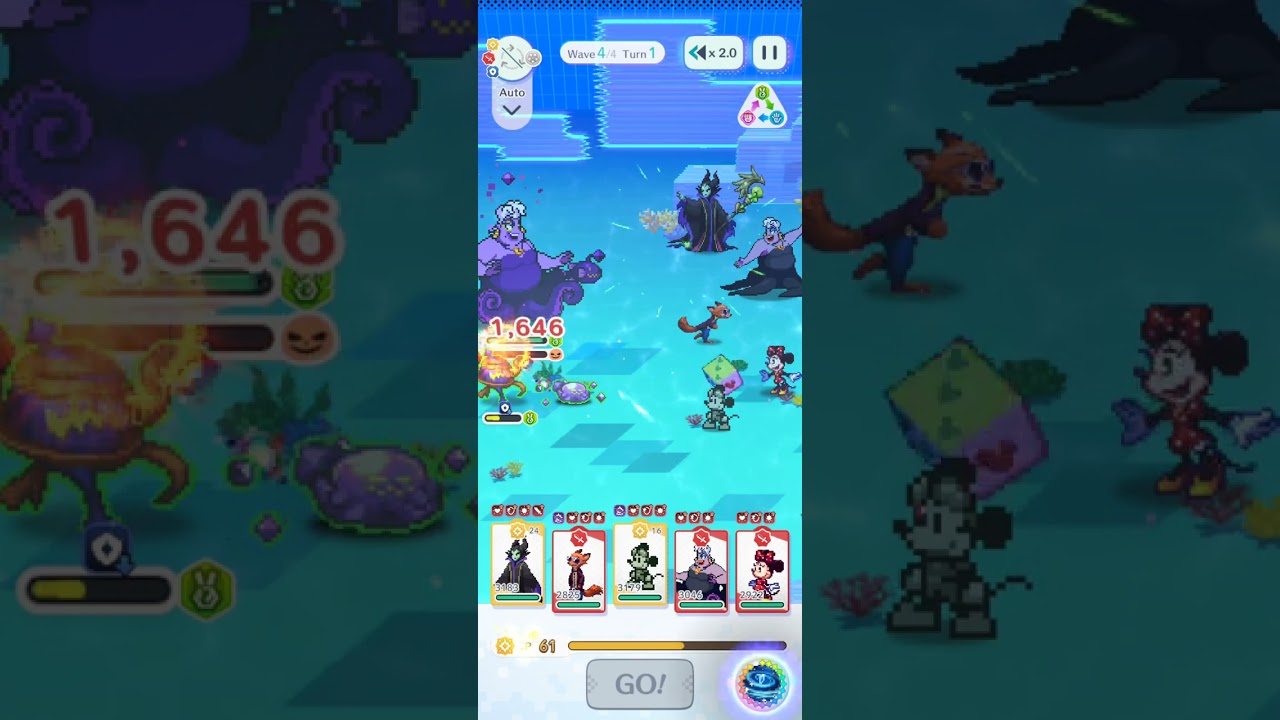 Disney Pixel RPG: Battle Challenge Special - All 5 Bonus Characters vs LV 150 Ursula