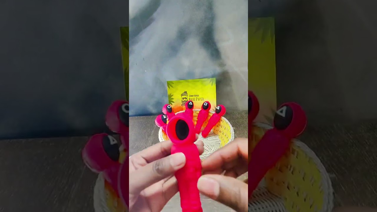 Squid Game Silicone Smoking Pipe with Glass Bowl #Squidgame #Jonnybaba #siliconepipe