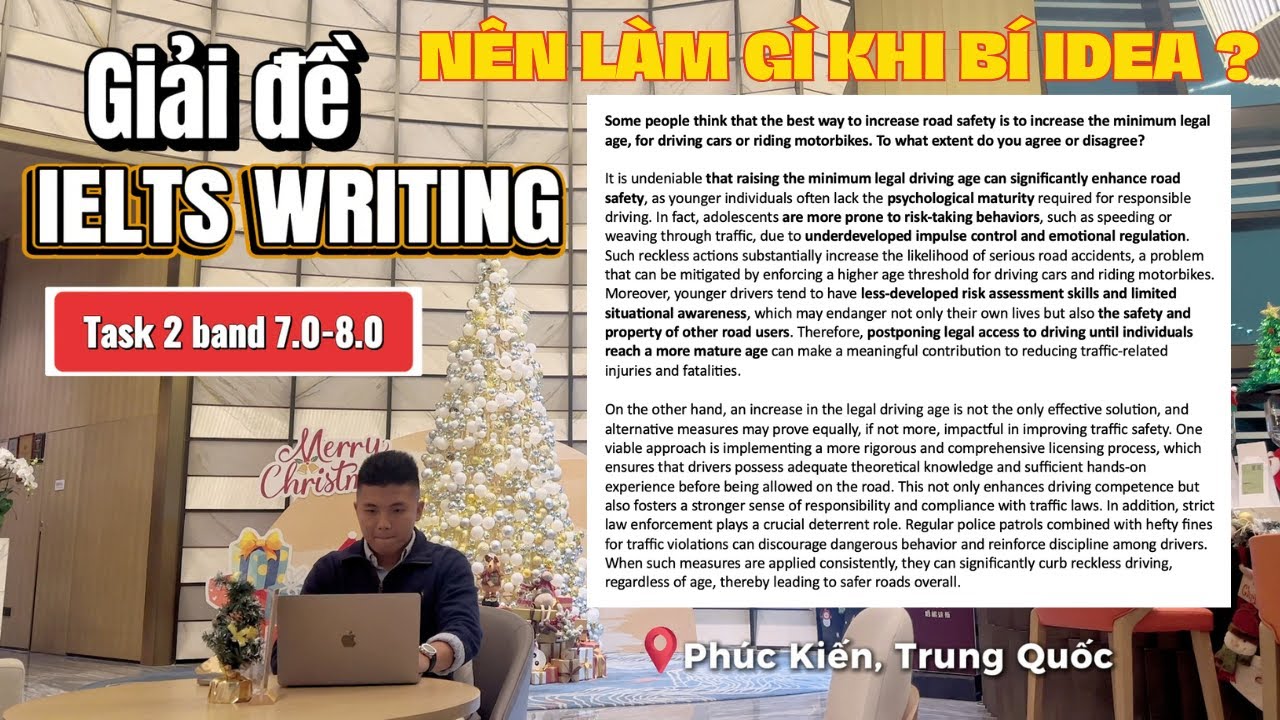 Nên làm gì khi BÍ Ý TƯỞNG trong IELTS Writing ? Bài mẫu IELTS Writing chủ đề DRIVING band 7.0-8.0