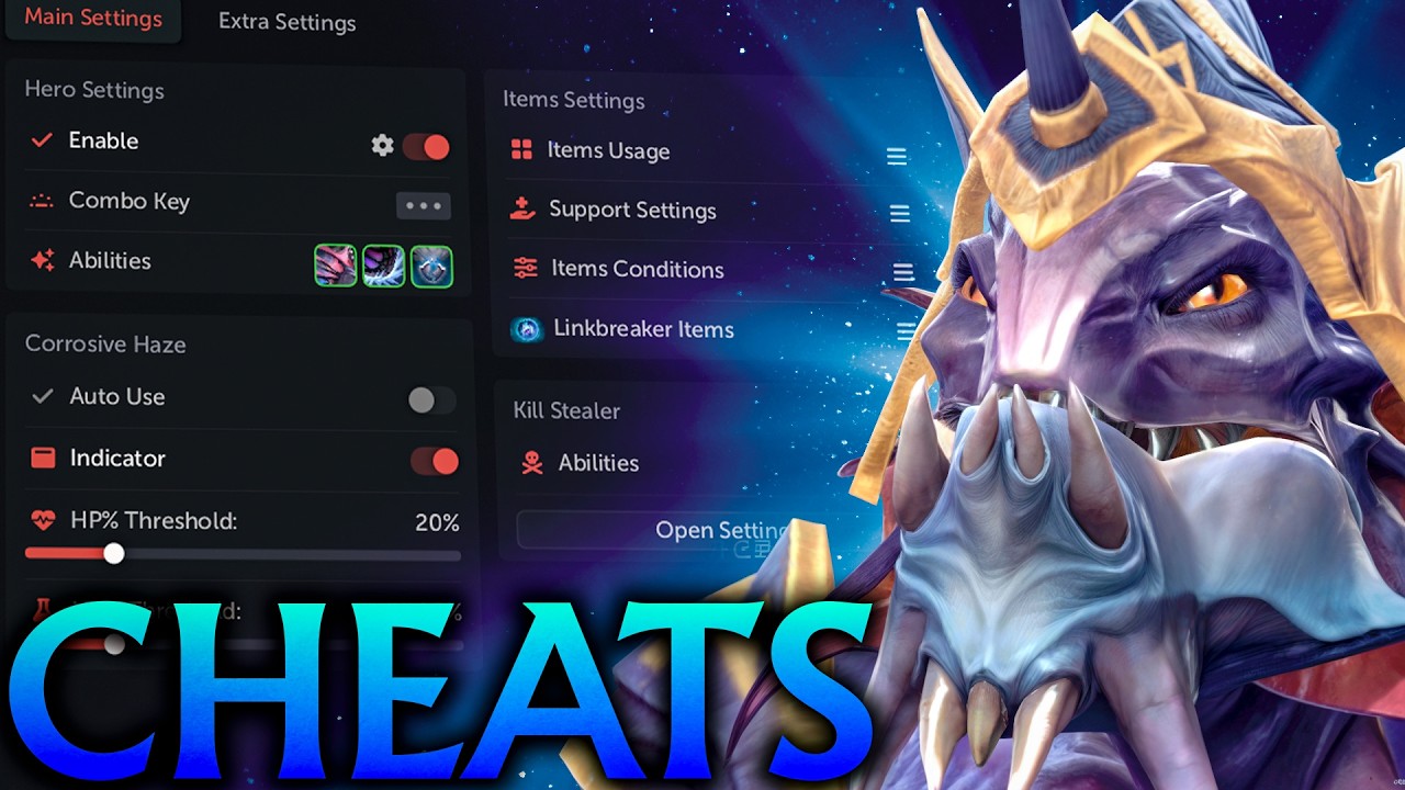The strongest Slardar in the world with cheats! Umbrella Dota 2