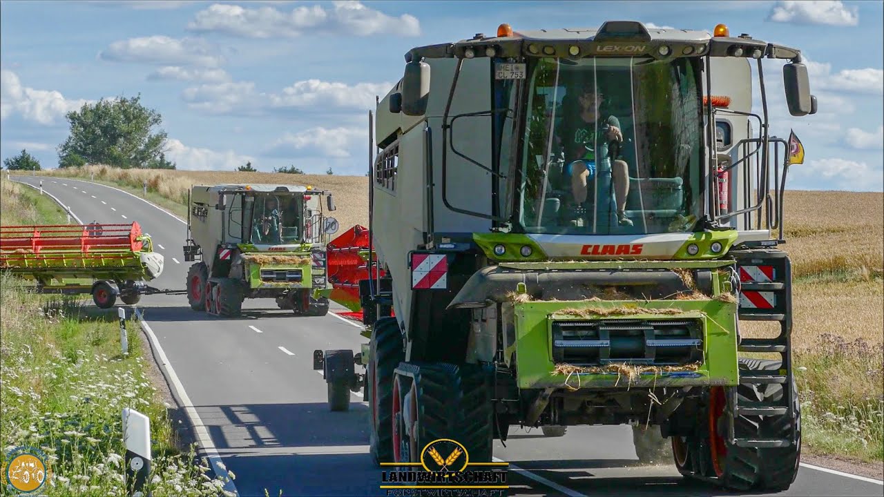 Farm Wheat harvest / 3 NEW Claas Lexion 7700 Terra Trac grain harvest 2020