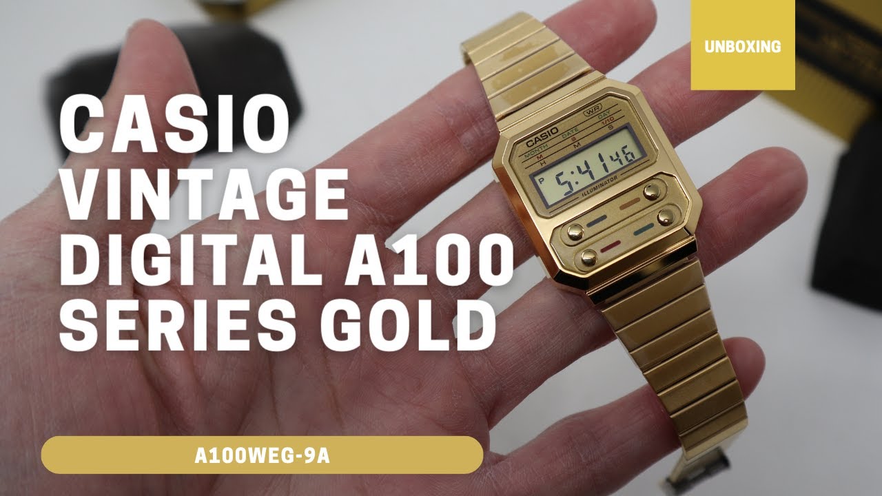 Unboxing Casio Vintage Digital A100 Series Gold A100WEG-9A