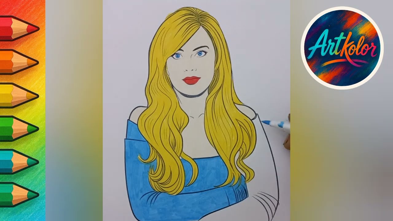 Colorizing Margot Robbie Restoring a Black and White Photo in 4K