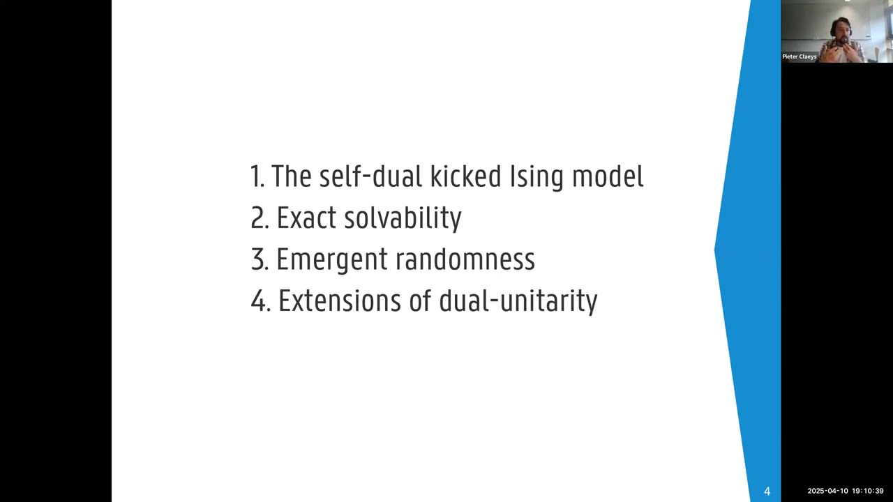 Dual-unitary circuits as minimal models for quantum many-body dynamics, Pieter Claeys