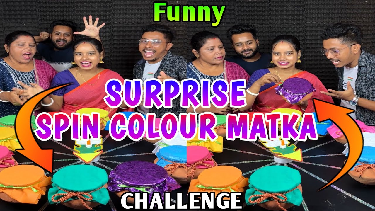 Dainty Surprise Spin Colour Matka Funny Challenge With Family