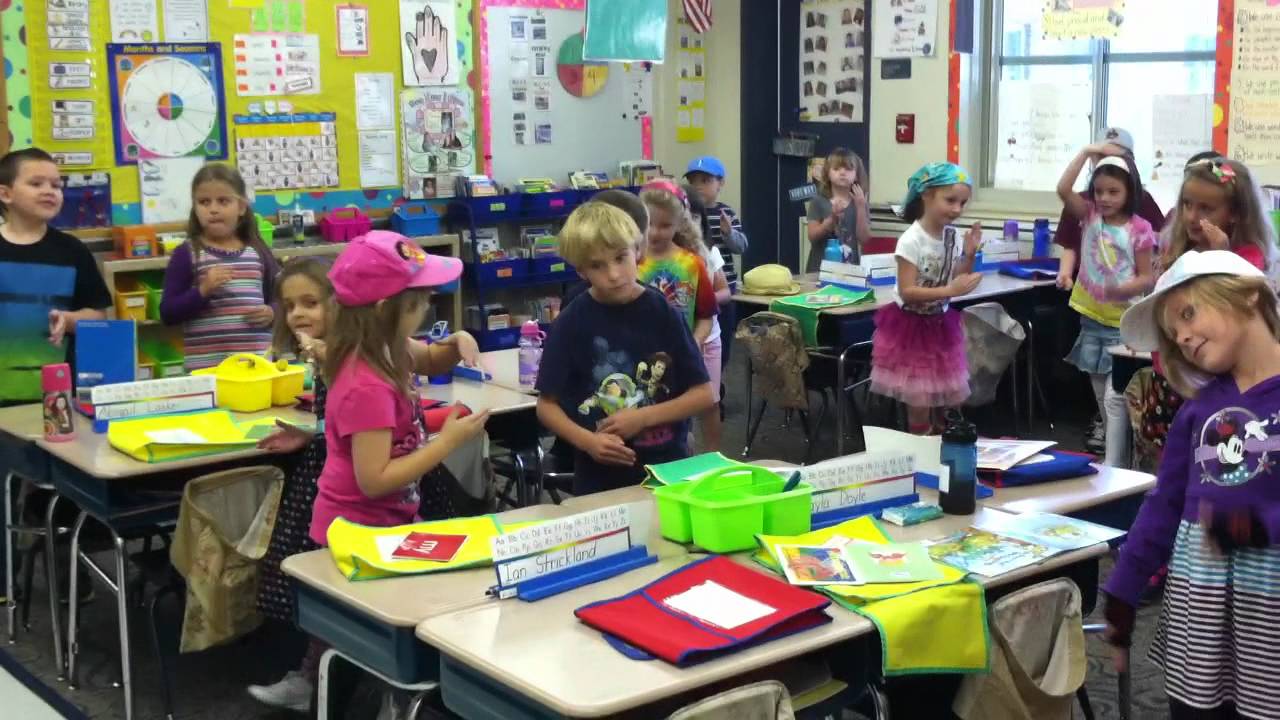 First-graders at Hatton School in Southington take a 