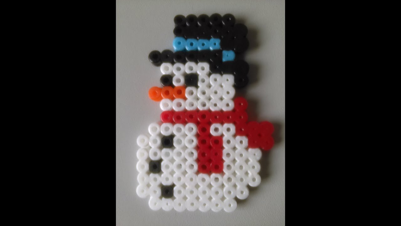 Muñeco de Nieve con Hama Beads