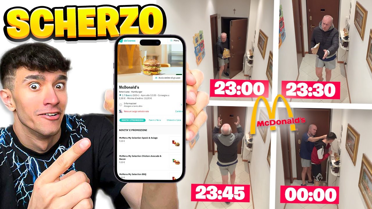 ORDINO MC DONALD’S di NOTTE e SVEGLIO MIO PAPÀ MENTRE DORME! *LEGGENDARIO*