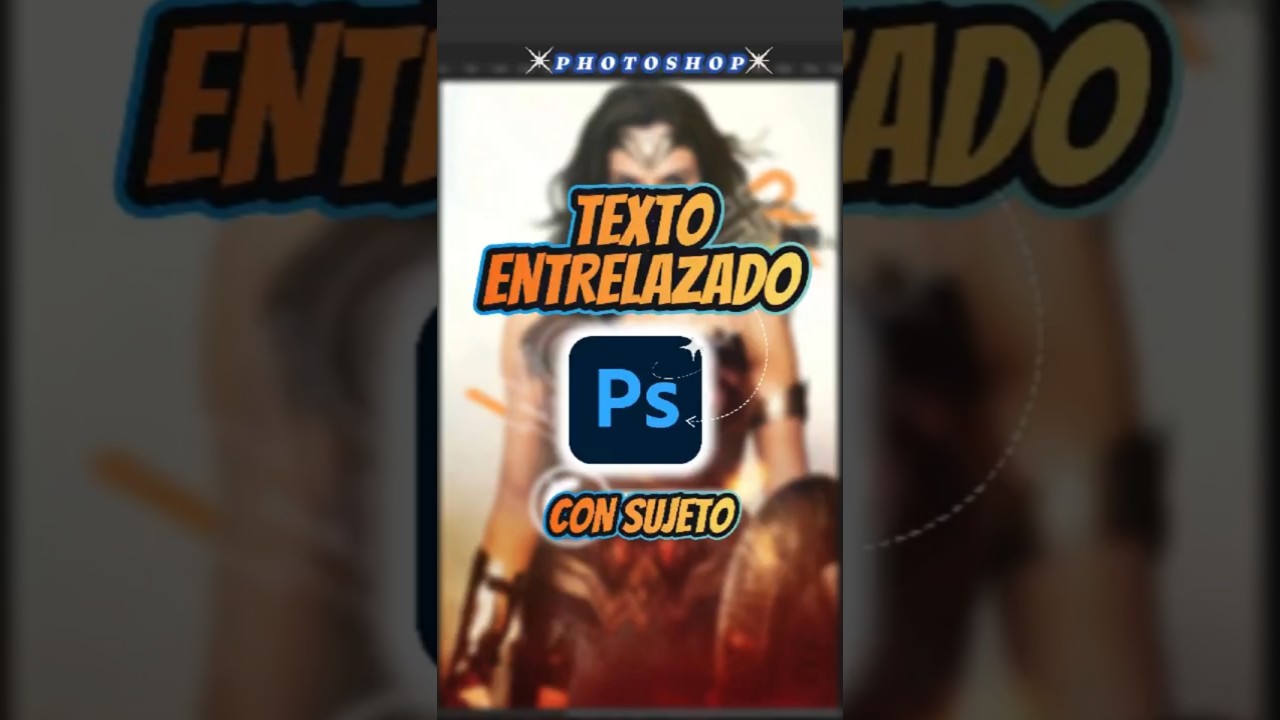 🔴El truco m&aacute;s f&aacute;cil para TEXTO ENTRELAZADO en PHOTOSHOP