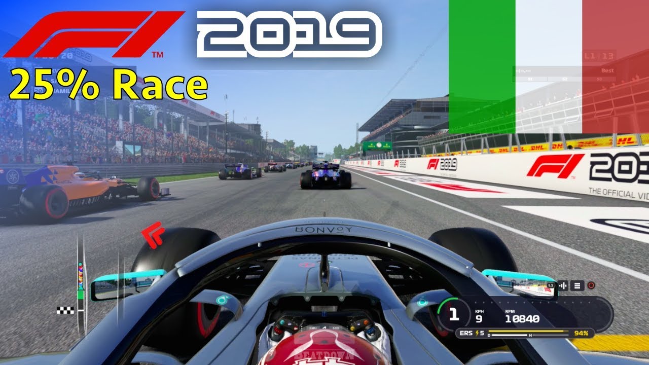F1 2019 - 25% Quick Race at Autodromo di Monza in Hamilton's Mercedes