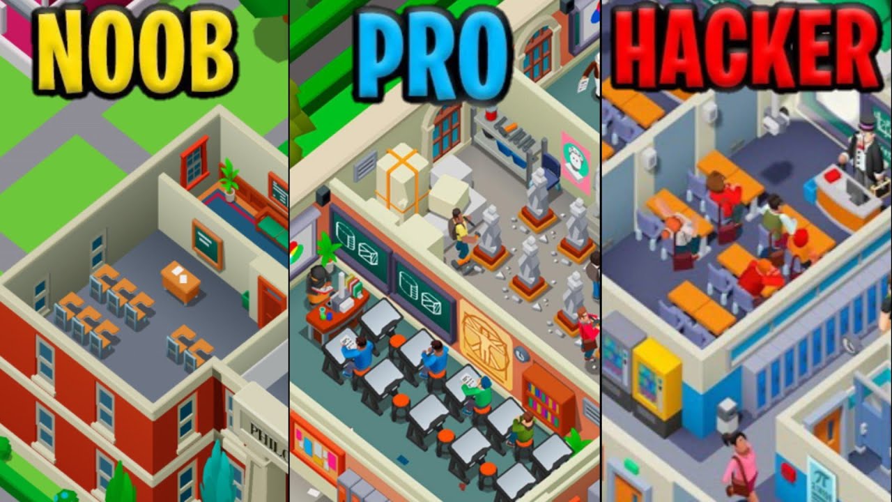 UNIVERSITY EMPIRE TYCOON NOOB VS PRO VS HACKER