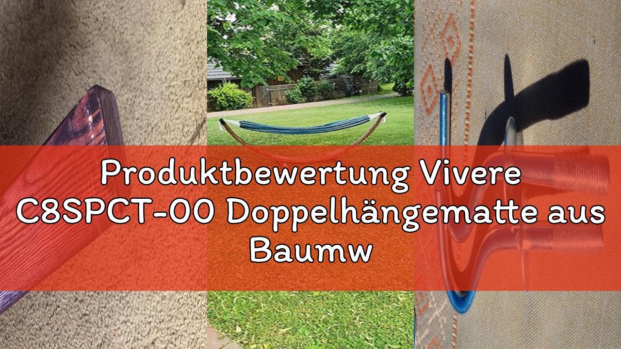Produktbewertung Vivere C8SPCT-00 Doppelhängematte aus Baumwolle mit stabilem Bogengestell aus Massi