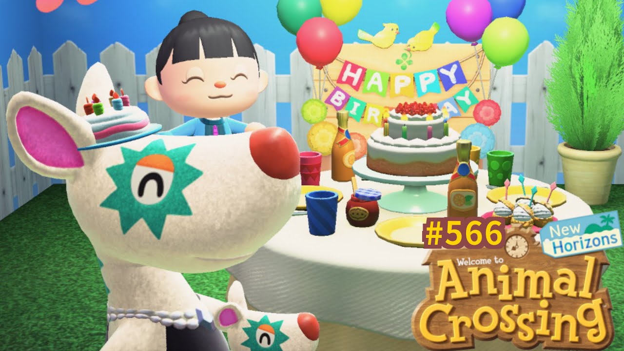 🎁🎂 Cadeau d’anniversaire de Rhona à l’instinct 😆🏝 Animal Crossing New Horizons 566 Let’s play