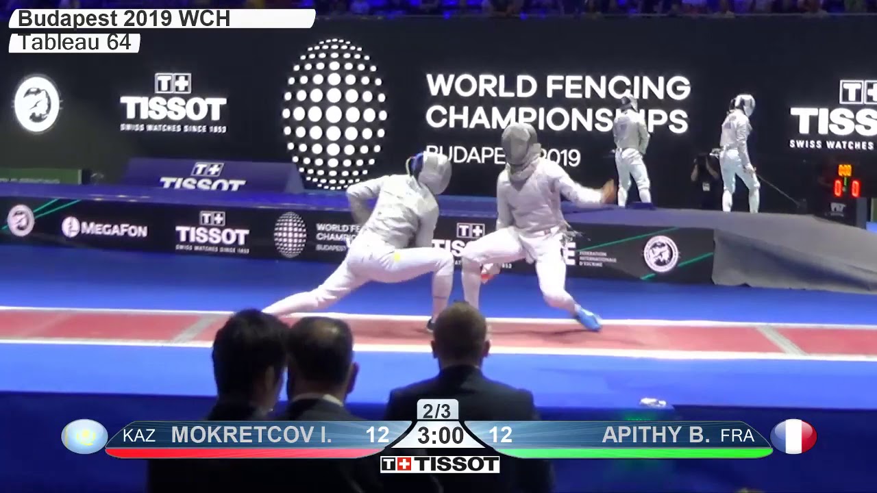 2019 246 T64 25 M S Individual Budapest HUN WCH RED APITHY FRA vs MOKRETCOV KAZ