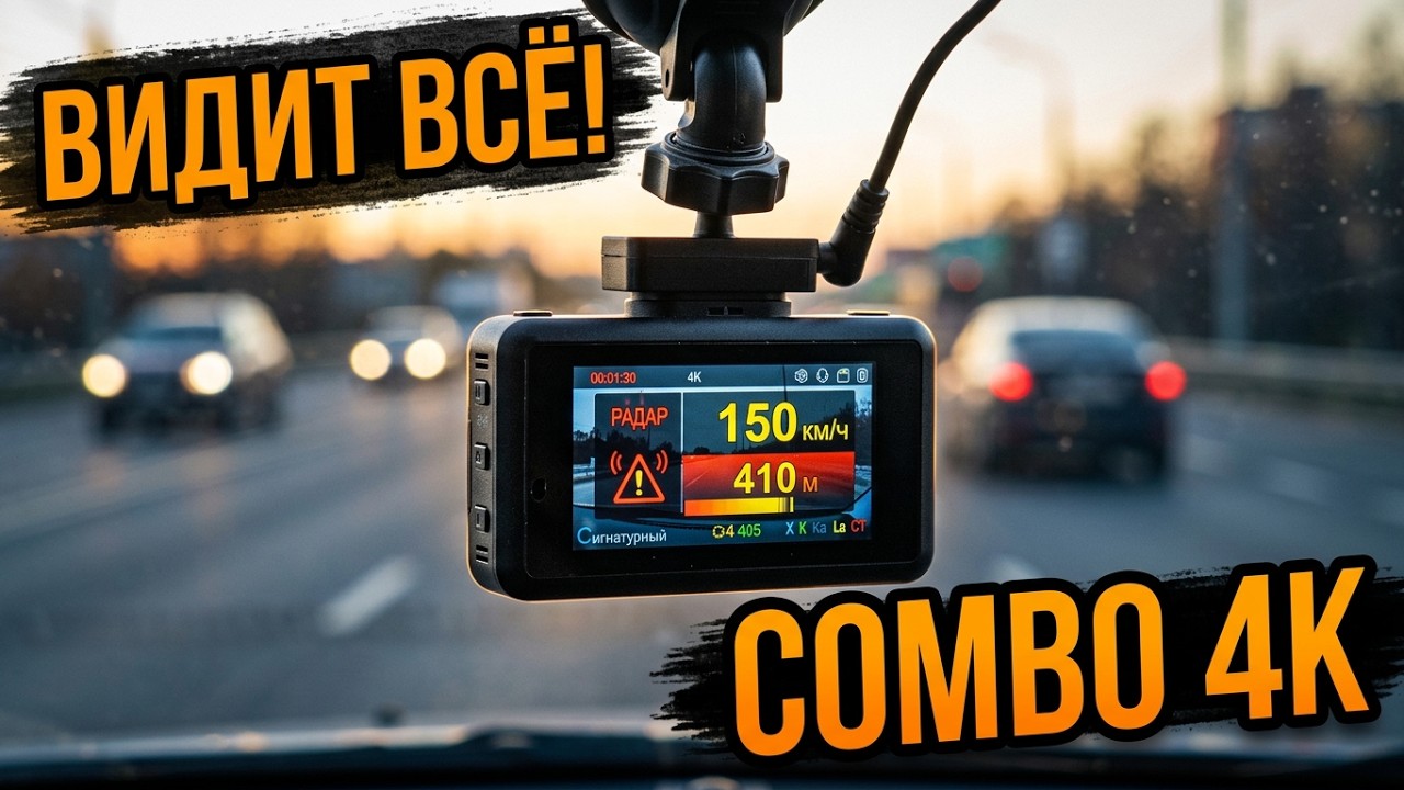 РАДАР-ДЕТЕКТОР + БАЗА КАМЕР 👉 КОМБО-УСТРОЙCТВО 3В1 TrendVision DriveCam Real 4K Signature LNA