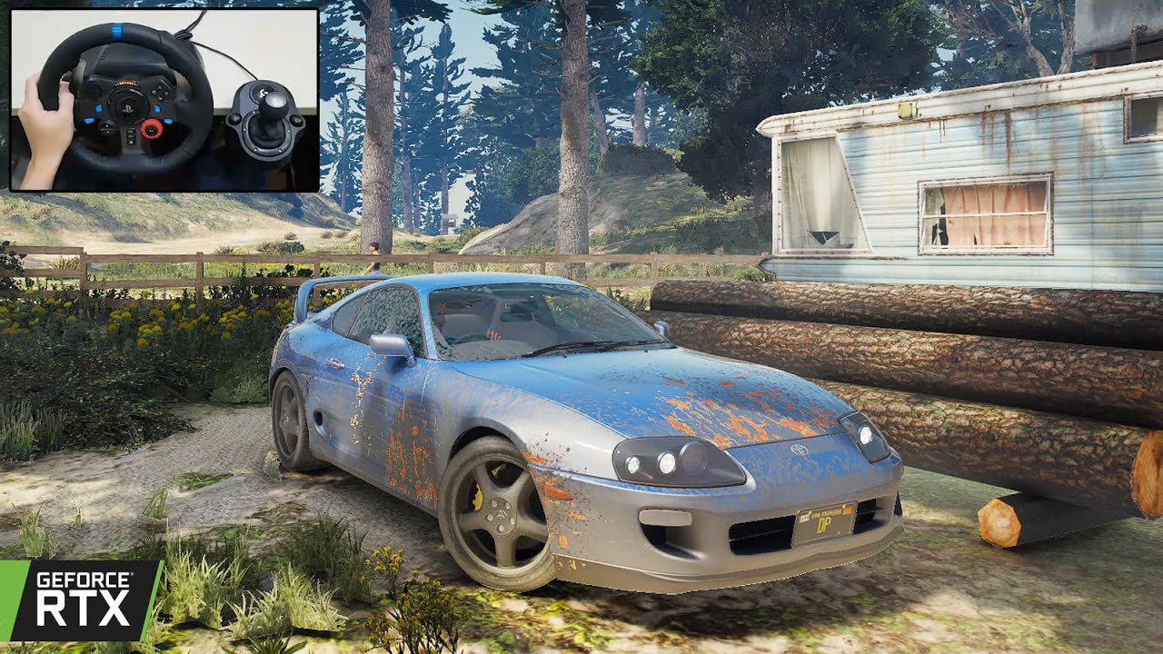 GTA 5 - Rebuilding A Toyota Supra Turbo - Logitech G29 Steering Wheel Gameplay