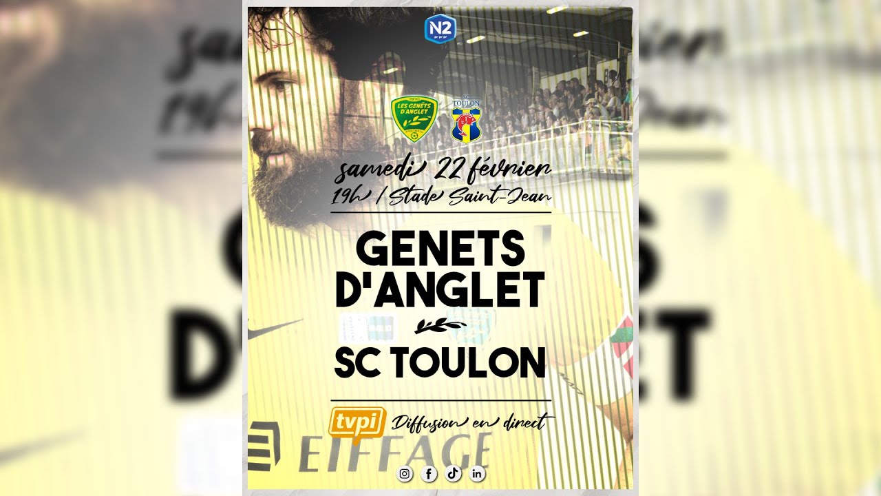 🔴LIVE - Foot, Nationale 2 : Genêts d'Anglet - Sporting Club Toulon