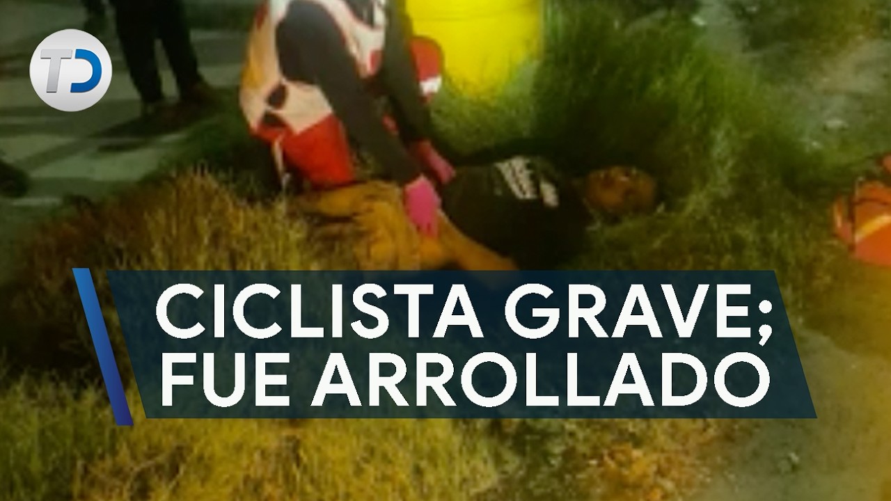 Arrollan a ciclista y huyen el lugar; se encuentra grave