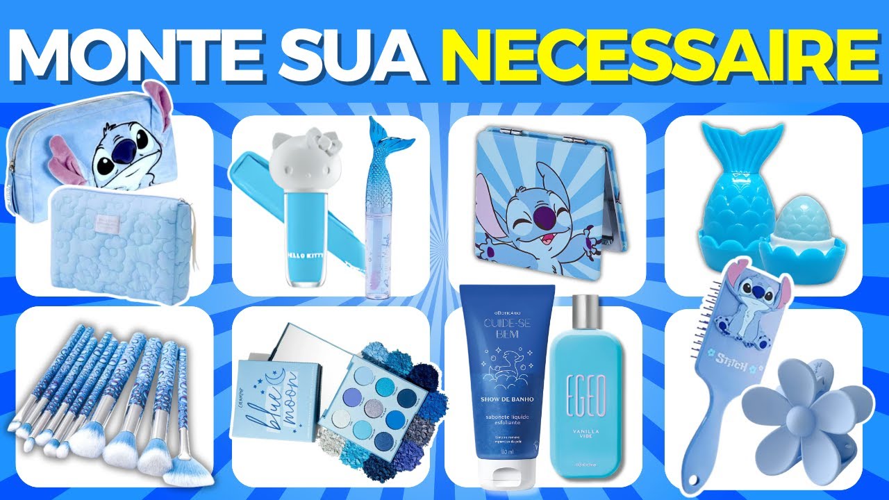 MONTE SUA NECESSAIRE NA COR AZUL! 💄💙 JOGO DAS ESCOLHAS #giragiraquiz