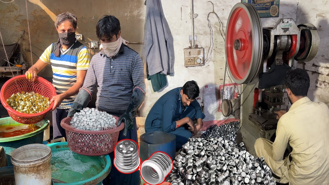 Inside Factory: LED Bulb Holder Screw Shell Mass Production | Electrical Components Manufacturing