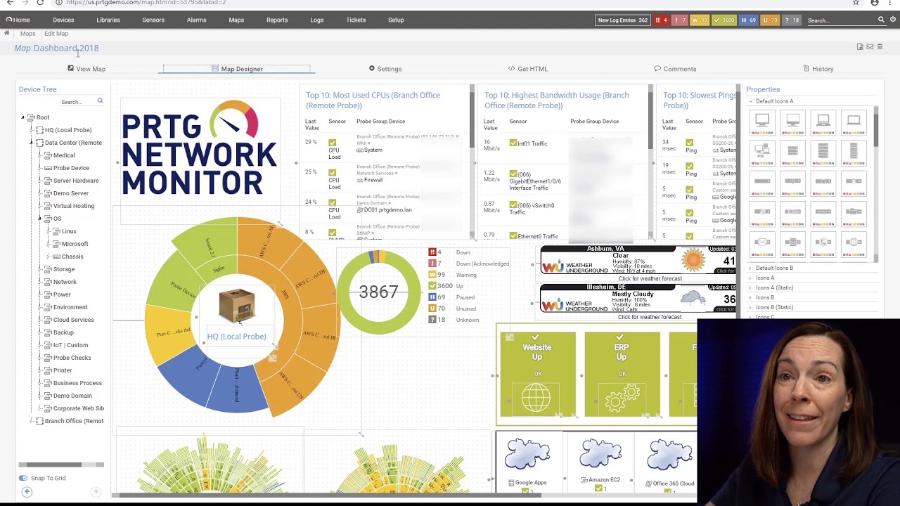 Обзор PRTG Monitor вместе с одим из инженеров Paessler
