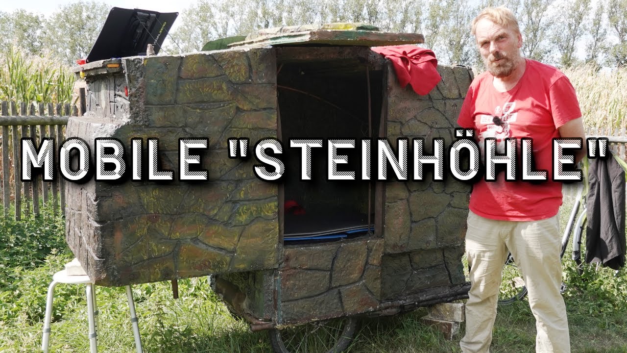 Aus Styrodur, Bauschaum und Bambus, Heiners Fahrradwohnwagen