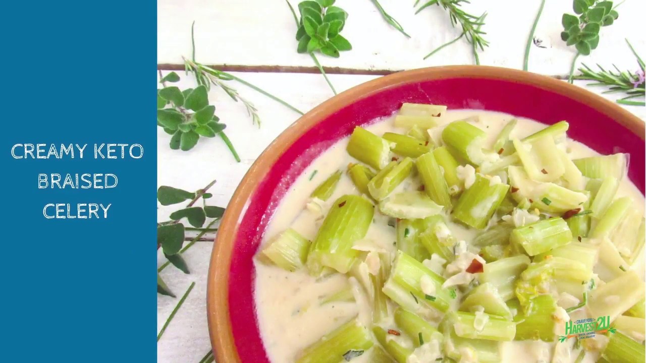 Creamy Keto Braised Celery - Triple It For the Holidays
