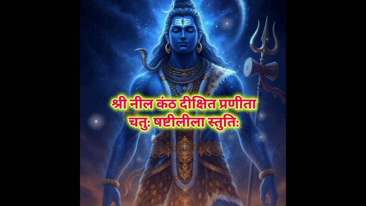 #श्री नील कंठ दीक्षित प्रणिता चतु: षष्टी लीला स्तुति:🕉️🔱🌿🌼