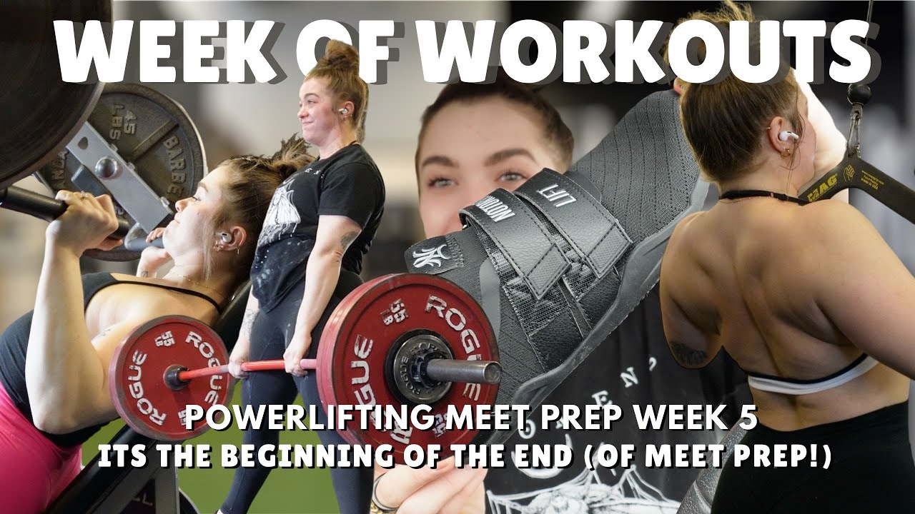 TRAIN WITH ME | FULL MEET PREP TRAINING : WEEK 5 | it's the beginning of the end (of meet prep)!!! +