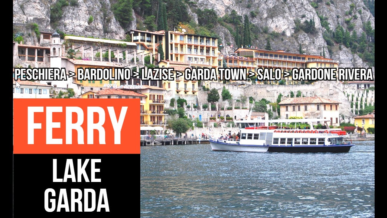 Ferry, Lake Garda - Peschiera del Garda to Salo  | 4K