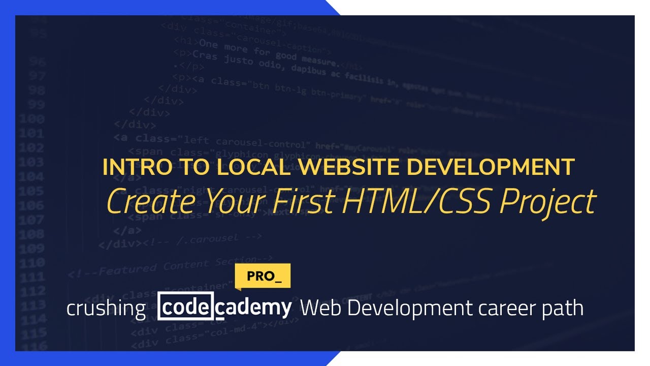 Crushing Codecademy PRO WEB DEVELOPMENT career path Challenge - Create Your First HTML/CSS Project