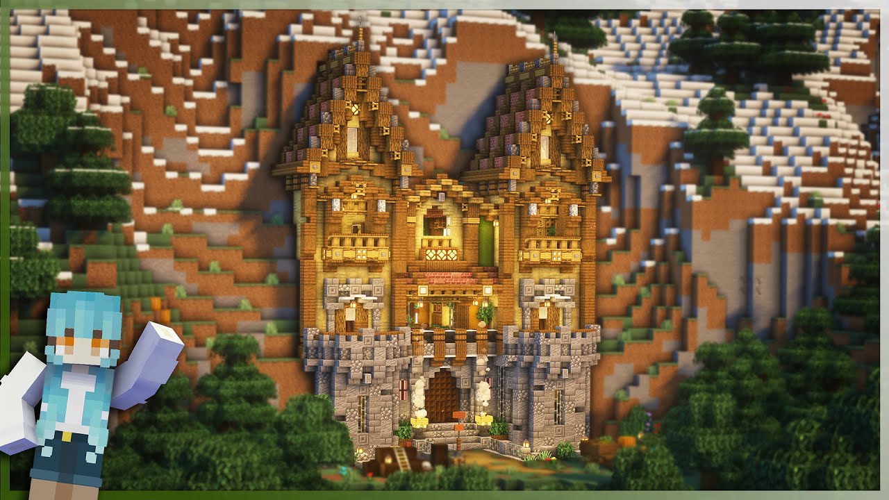Minecraft: How to a Fortress-Styled Mountain House #22