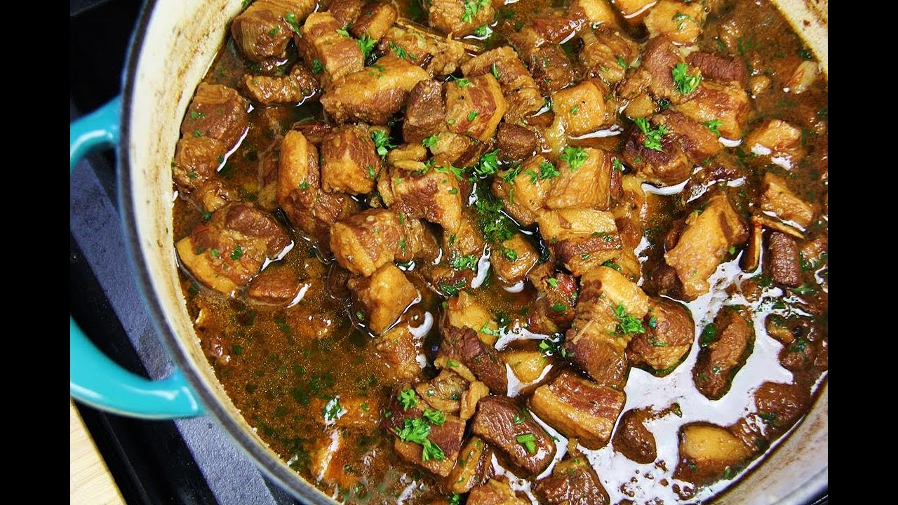 Caribbean Style Braised Pork Belly | CaribbeanPot.com