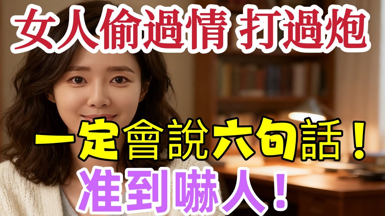 男性們警惕！偷過情的女人，常把這6句話掛嘴邊，准到吓人，別再傻傻沒察覺。#情感 #感情 #分享 #感情 #夫妻