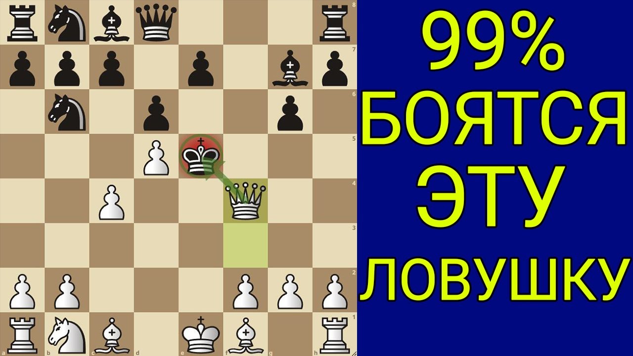 Этот МАТ признан самым красивым в мире! Самая наглая ЛОВУШКА в начале партии. Шахматы ловушки.