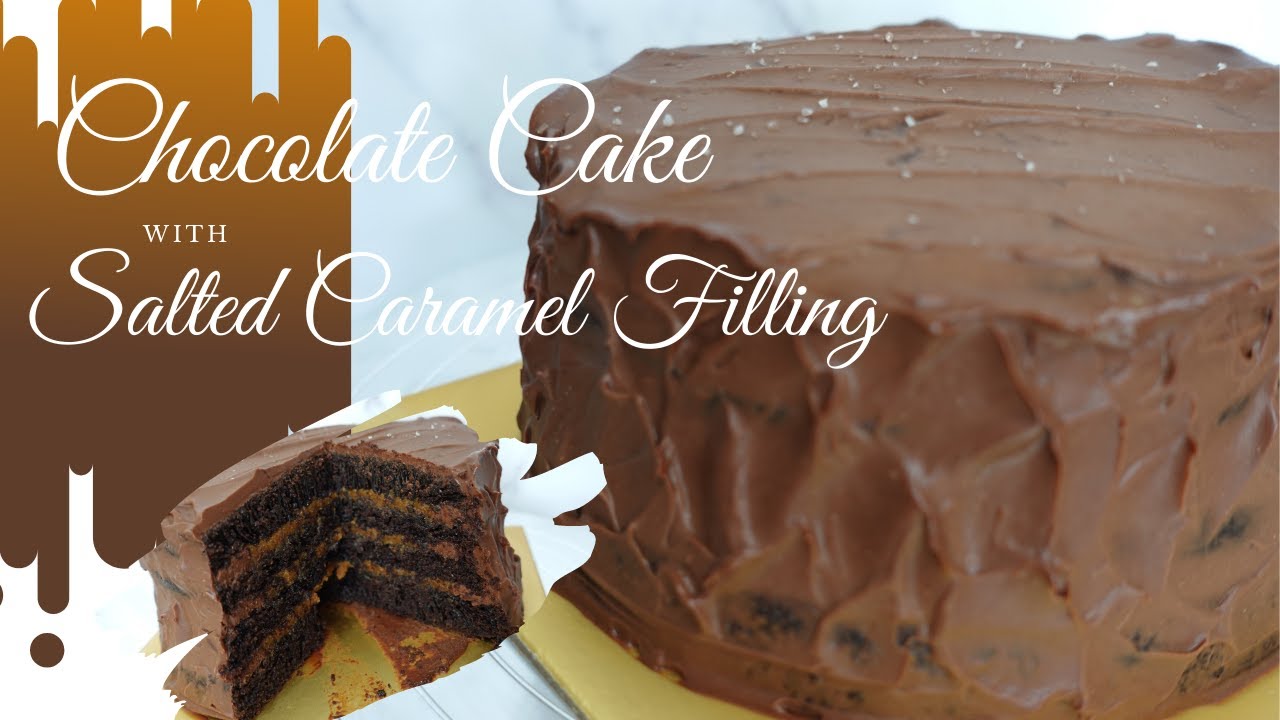 How to Bake Moist Chocolate Cake with Salted Caramel Filling